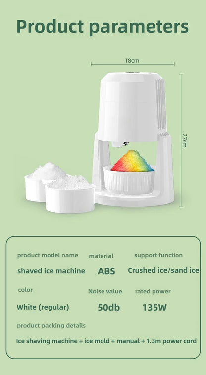 Automatic Ice shavers Trituradora De Hielo Commercial Smoothie Blender Maquina De Raspados De Hielo Electrica 220V 110V Ice