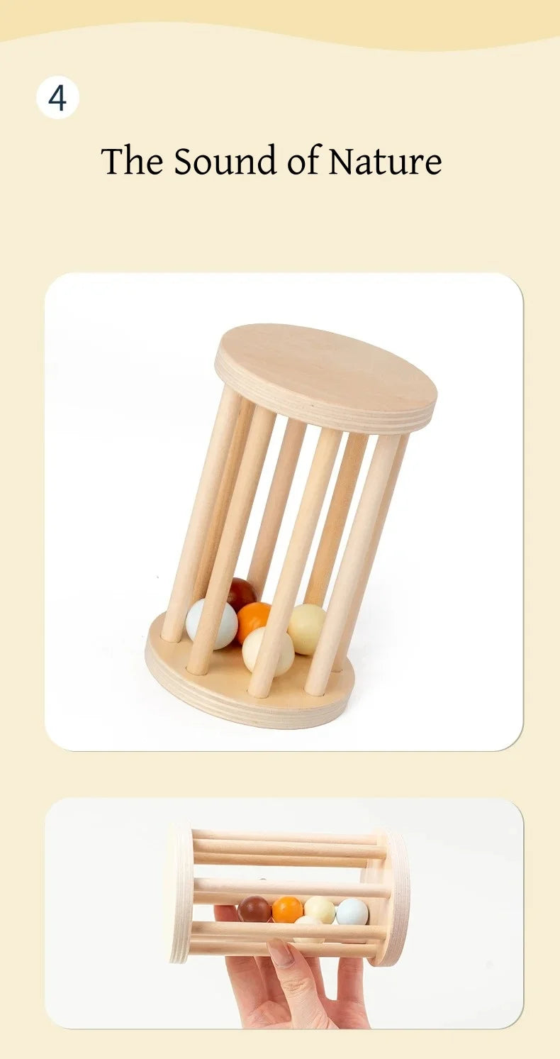 Baby Musical Instruments Wooden Toys Montessori Percussion Instruments Drut Set with Xylophone Preschool Educational Kids Gifts