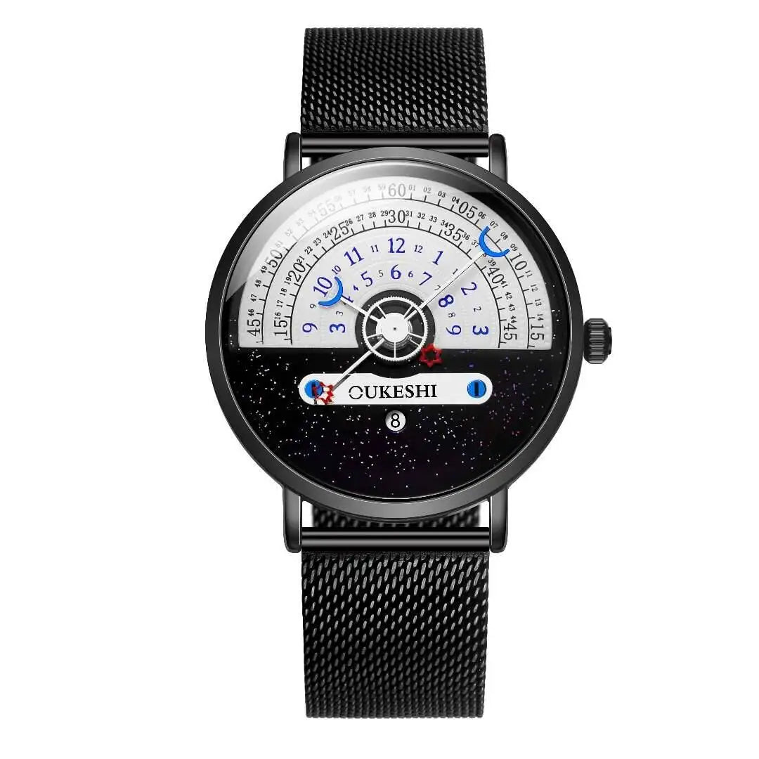 Fashion Mesh Band Men Business Watches Calendar Quartz Wristwatches For Mens Clock Reloj Hombre
