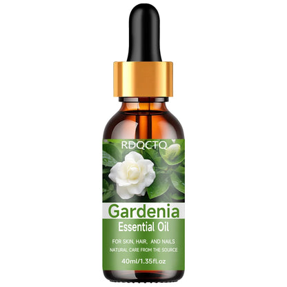 Natural Gardenia Essential Oil for Skin, Hair & Nail Care: Pure Floral Moisturizing Oil with Dropper 40/60ml