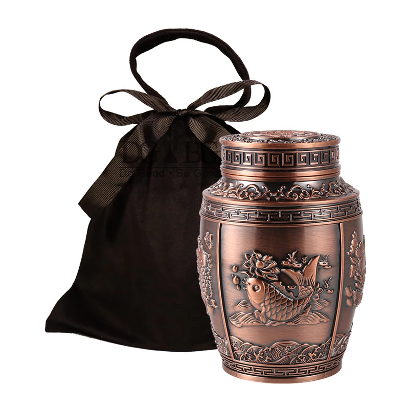 Metal Cremation Urns for Human Ashes, Coffin Box, Pet Memorial, Keepsake Urns, Small Animal Urn, Funeral