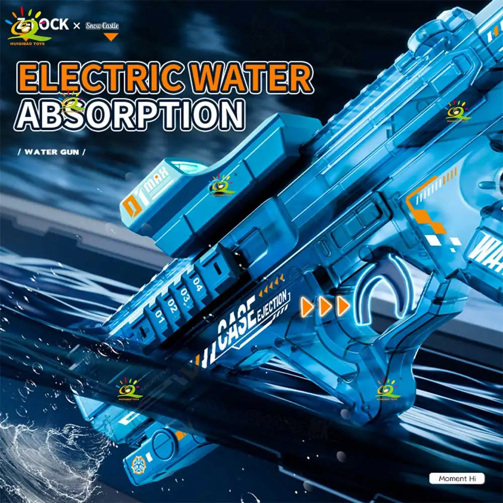HUIQIBAO Children's electric water gun toy, high-speed water sprayer, suitable for outdoor play use