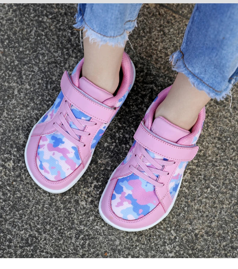 Children Sneaker Girls Barefoot Shoes  2025 New Luxury Fashion Skate Kids Casual Sneaker White Pink Sports Tennis Shoes for Girl