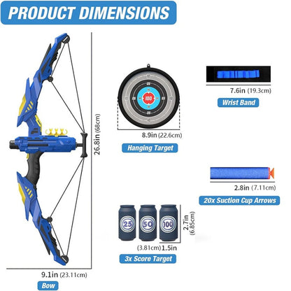 Softbow Archery Set Sports Wristband Target Equipment for Shooting Toy for Summer Outdoor Play Birthday Holiday Gift