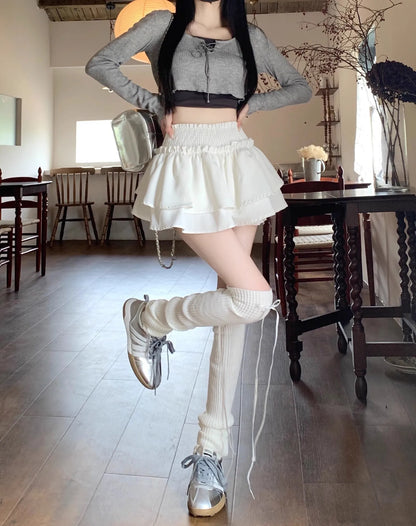 Women‘s High Waist Ballet Cake Skirt 2026 Spring Summer Slimming Short A Line Fluffy Mini Pants Style