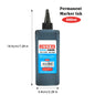 1 Box 500ml Permanent Marker Ink,Oily,Quick-Drying,Waterproof And Non-Fading,Non-Erasable 3 Colors Marker Ink Filler Liquid