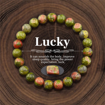 8mm Natural Stone Beaded Bracelets For Women Men Bring Wealth Love Energy Protection Crystal Beads Bracelets Meditation Jewelry
