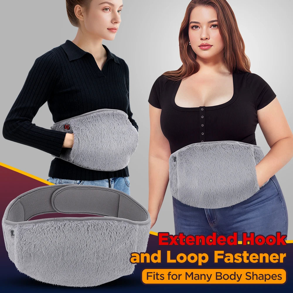 Electric Heating Waist Belt 3 Gear Temperature Abdominal Massager Menstrual Heating Pad Hand Belly Warmer Belt Fits All Body
