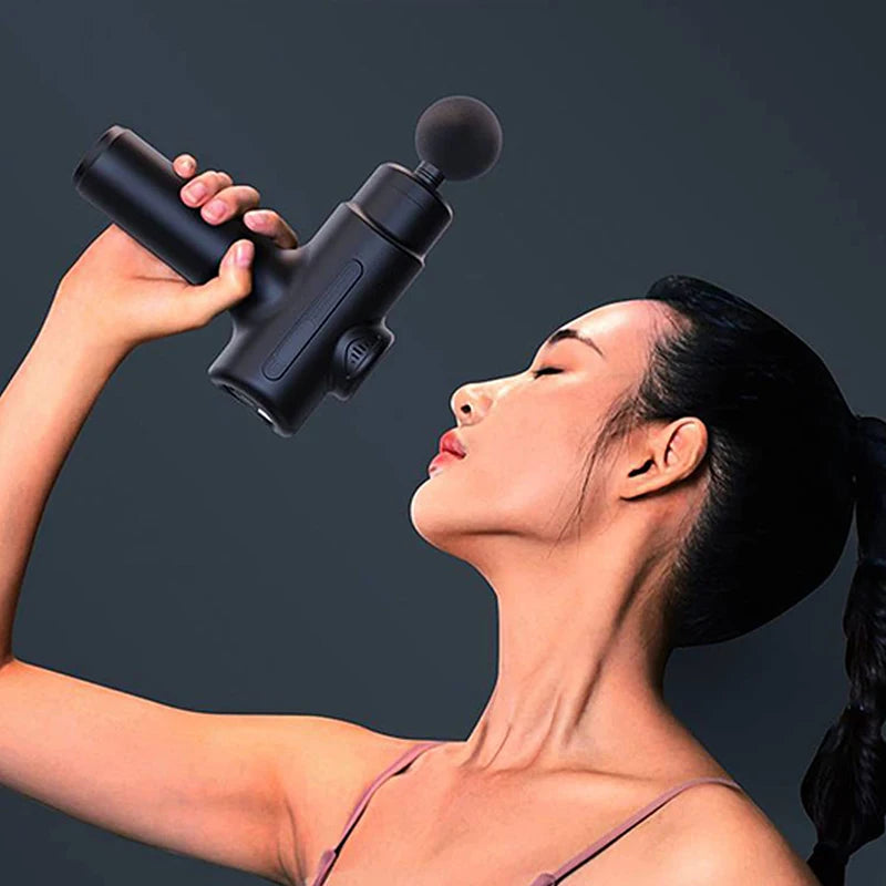 Electric Deep Tissue Massage Gun with 8 Interchangeable Heads for Arms Back Legs & Full Body, Portable Device for Sport