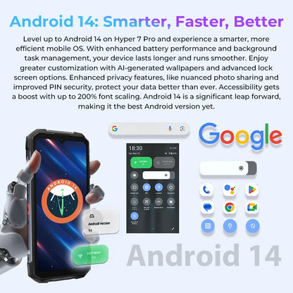 [Ship from DE] HOTWAV Hyper 7 Pro 5G Rugged Phone 200MP Android 14 6.6'' 120Hz Smartphone 36(16+20)GB 256GB 10800mAh Cell Phone