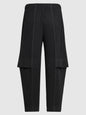Miyake Pleated Men Cargo Pants Pleated Straight Pants Loose Overalls Men Baggy Black Trousers Fashion Casual Streetwear Pants