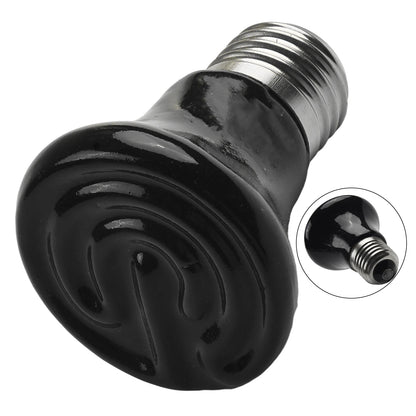 1PCS Heat Emitter Bulb 25-75W Black Ceramic Pet Reptile Breed Light Brooder Lamp Bulb For Home Pet Renovation Accessories