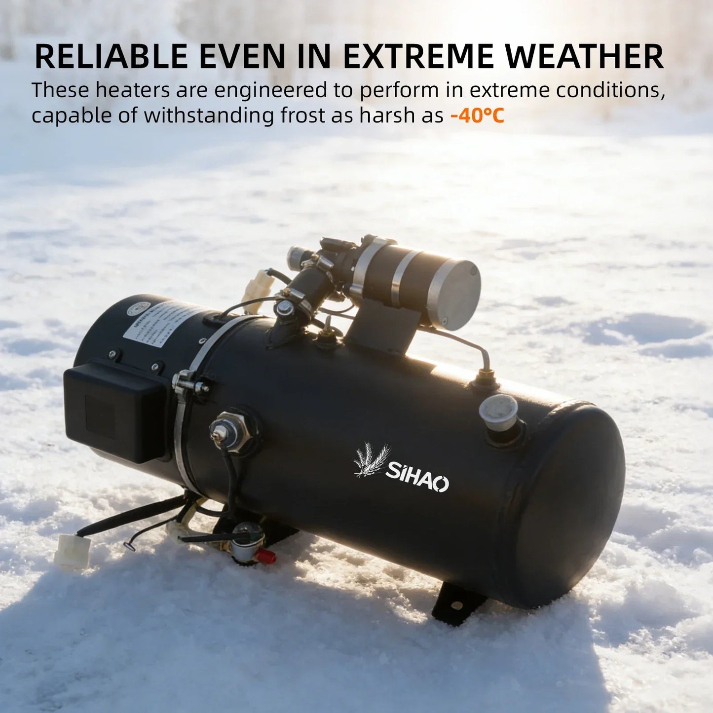 SIHAO 5KW/16.3KW Liquid Fuel Parking Heater Vehicle Auxiliary Heater for Engine Startup Cabin Heating and Windshield Anti-Frost Applications