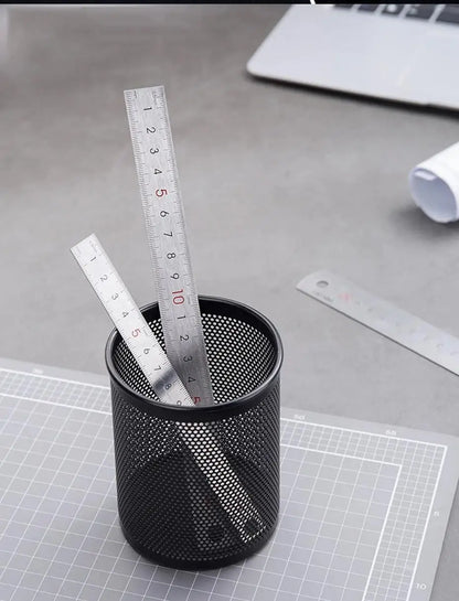 Deli Stainless Steel Ruler 15/20/30cm Metal Straight Ruler for Home School Precision Measuring Drawing Tool Supplies 1/2/5pcs