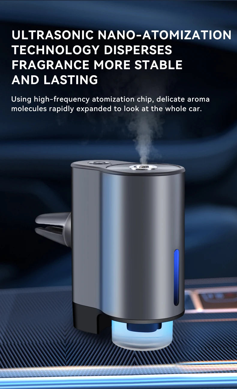 Humidifier Essential Oil Diffuser Smart Car Air Aromatherapy Diffuser, Fragrance Car Air fresheners with Three Adjustable