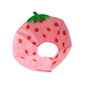 Cartoon Cat Elizabeth Collar Strawberry Bees Cat Neck Protective Circle Breathable Anti-Scratch Cat Dog Grooming Cover