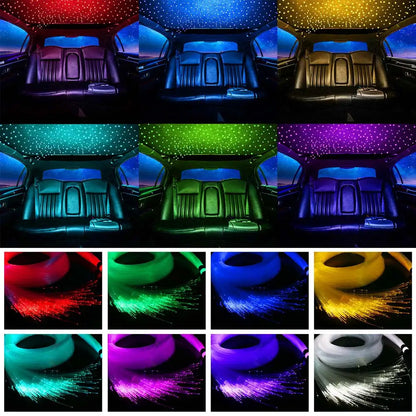 RGBW 1/2/4 split machine Car Roof Star Light APP Control Fiber Optic Star Ceiling Light Starry Sky ceiling for Car Home