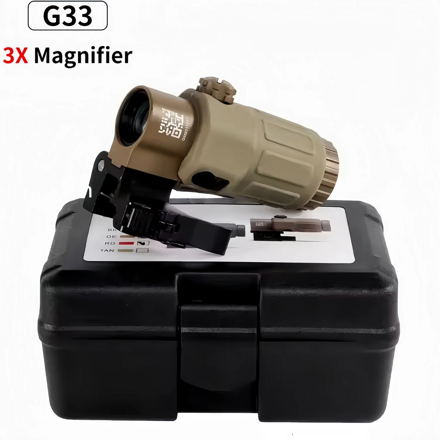 Tactical  G33 G43 G45 Sight Fixed 3X 5X Magnifier Scope with Quick Disassembly and Flipping for Airsoft Hunting Collimator