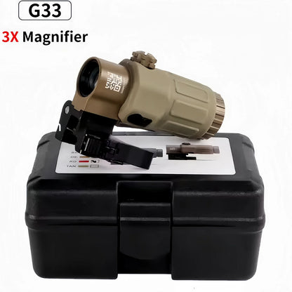 Tactical  G33 G43 G45 Sight Fixed 3X 5X Magnifier Scope with Quick Disassembly and Flipping for Airsoft Hunting Collimator