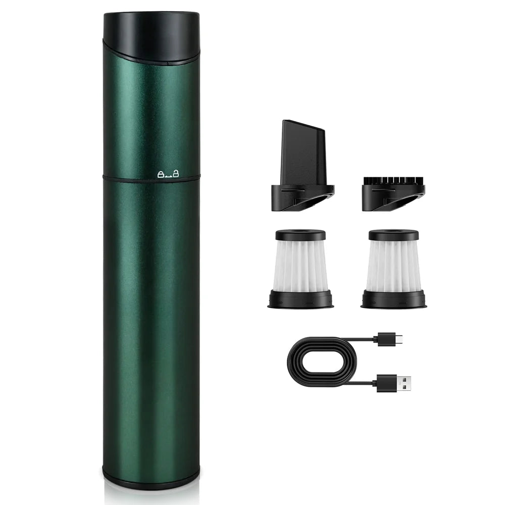 Cordless Laptop Vacuum Cleaner Portable USB Rechargeable Car Vacuum Mini & Cool Model-X（Aluminum Alloy）