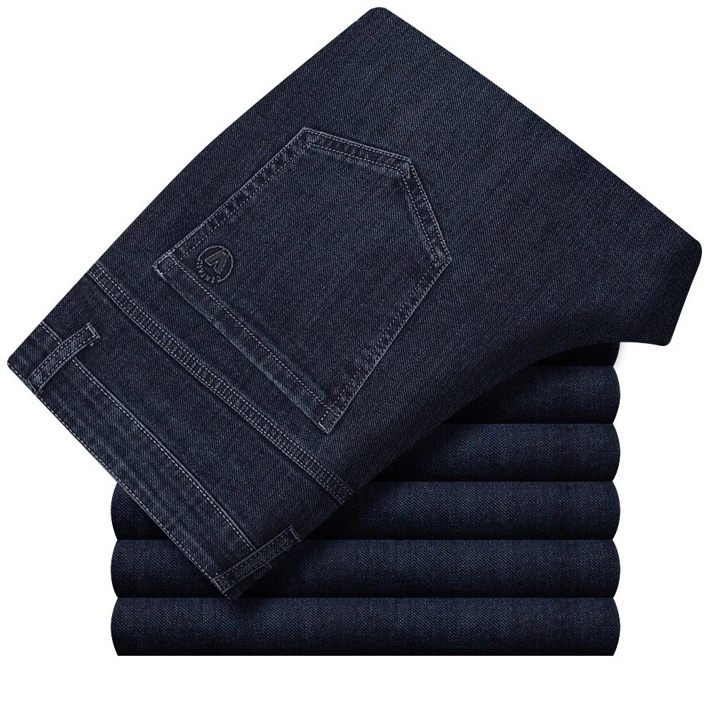 High Waist Denim Jeanse For Men Pants Plus Size 40 42 Fashion Designer Jeans Trousers For Men Street Wear Straight Loose Autumn