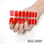 16/18/20Tips Semi-Cured Gel Nail Strips Adhesive Full Cover Stickers for Nails UV Lamp Need Press On Nails Fashion Manicure