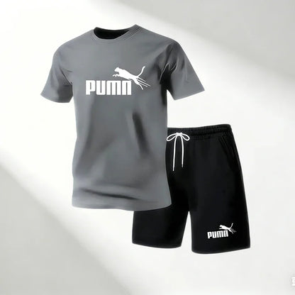 Hot Sale 2026 Men's T-Shirts Sets O-Neck Short Sleeve+Sports Shorts Quick Dry Casual Street Fashion Home Outdoor Running 2 Piece