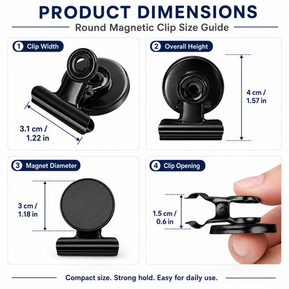 Strong Magnets Magnetic Clips Bulldog Clips Heavy Duty Magnetic Clips Perfect for Whiteboard Magnets Photo Displays Home