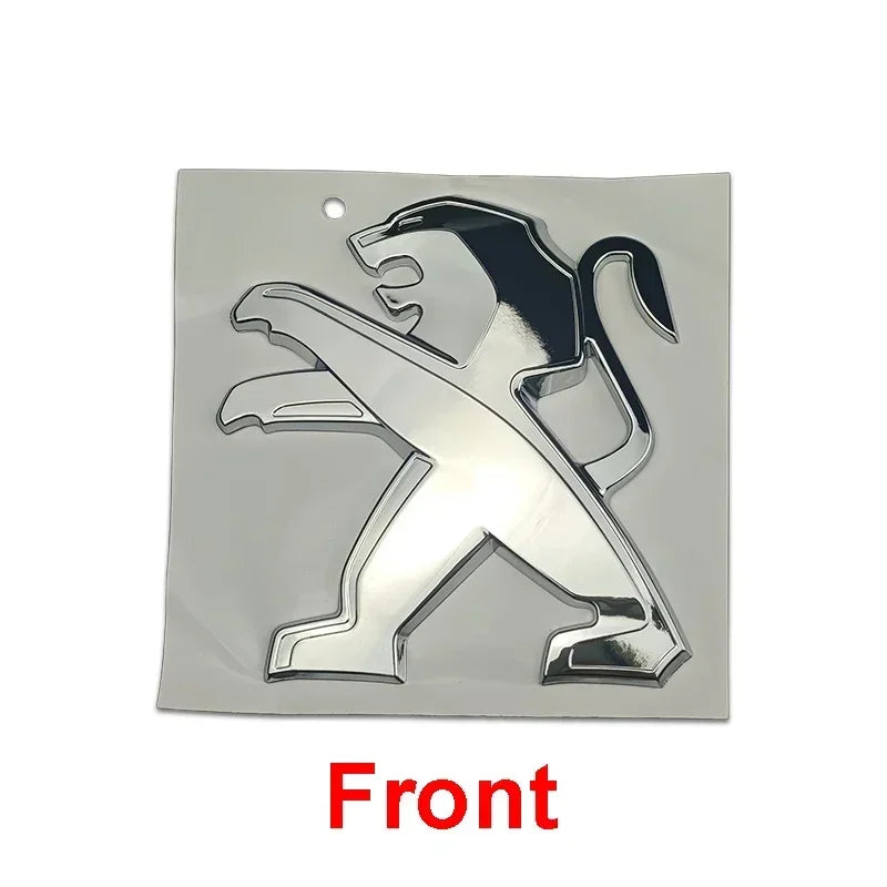 ABS Car Front Rear Logo Emblem Stickers for Peugeot 2008 3008 2021 2022 2023 Auto Grille Trunk Badge Cover Exterior Decoration