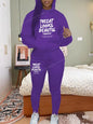 Womens TrackSuit Aesthetic Sweatshirts Sweatpants Two-piece Suit 2025 New Fleece Letter Printing Streetwear Women Hoodie Sets