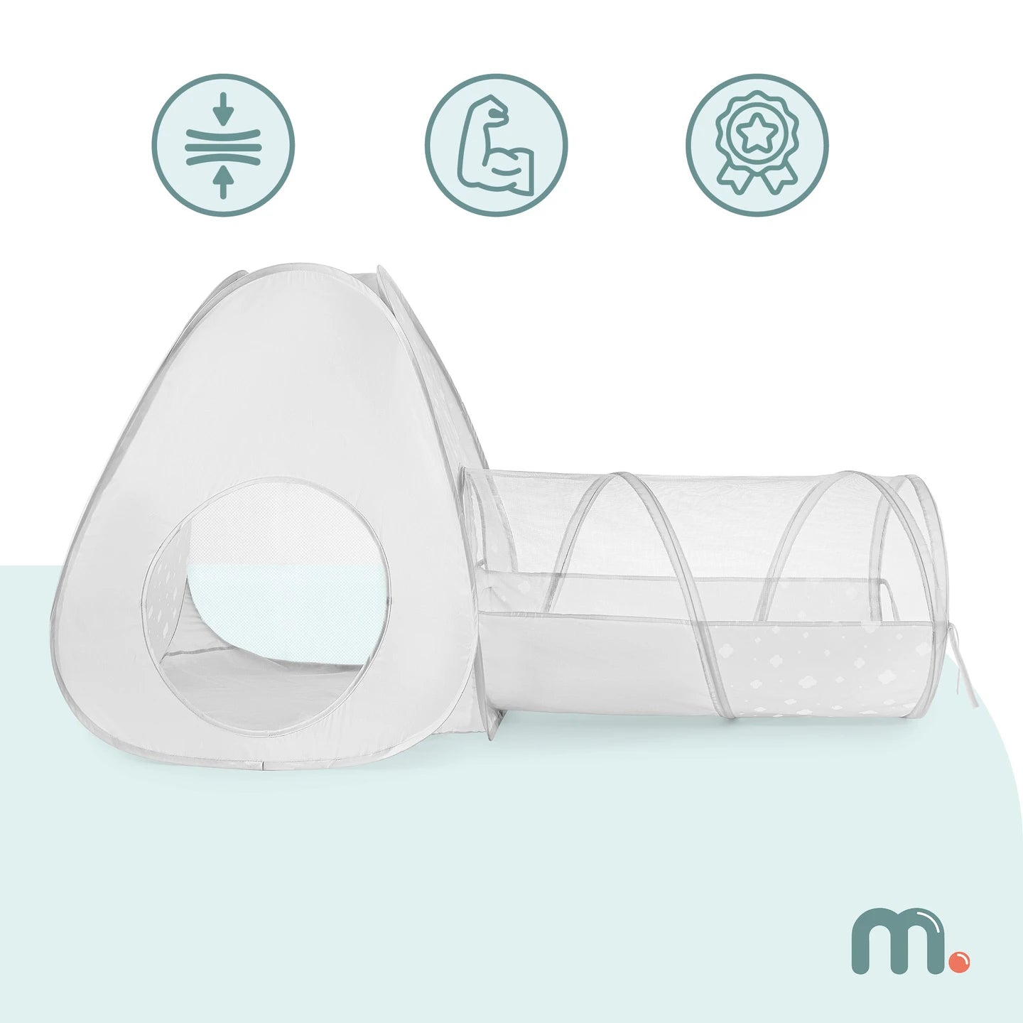 Mamabrum Tent with Children's Tunnel Self-breaking Home and Garden Playset Tipi Educational for Toddler 3 +