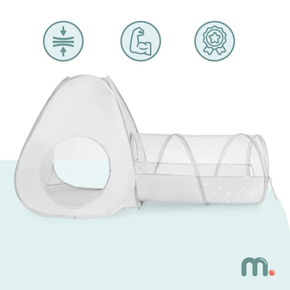 Mamabrum Tent with Children's Tunnel Self-breaking Home and Garden Playset Tipi Educational for Toddler 3 +