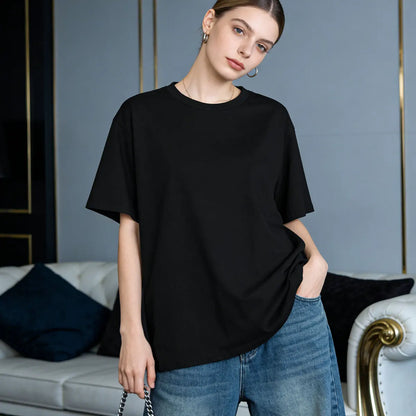 100% Cotton T shirt Classic everyday Versatile Women's Men's Crew neck T shirt, Comfortable and Breathable Solid Unisex Tshirt