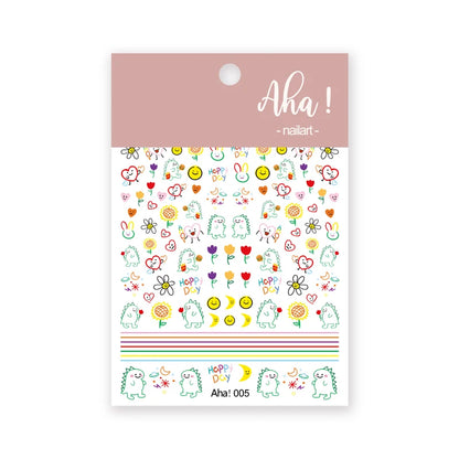 White Bloom Translucent Hollow Butterfly Heart Nail Sticker Press on Nails Decals Hollow Heart Star Moon Shape Sticker Sliders
