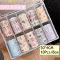10Rolls Lacce Flower  Nail Foils Transfer Paper  Nail Art Stickers  Manicure Set Decal  Nails Decoration