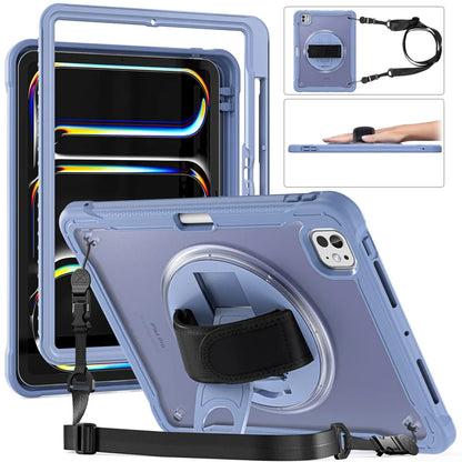 For iPad Pro 11 12.9 13 inch 2024 Case Shockproof Cover iPad Air 11 4th 5th 10 10th 10.9 10.2 9/8/7th 11th Generation Case+Strap
