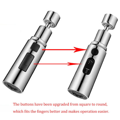 New Kitchen Waterfall Three-mode Universal Swivel Extension Faucet Splash-proof Nozzle Sink Multi-function