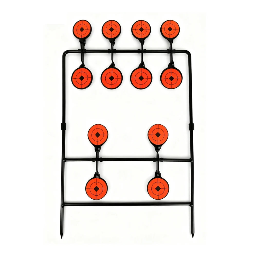 Carbon Steel Detachable 12-target Shooting Practice Rotating Target For Precision Shooting Practice