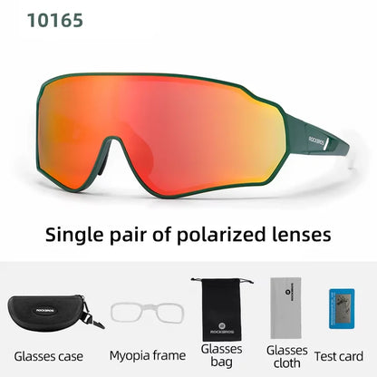 ROCKBROS Polarized Cycling Glasses Bike Polarized Glasses Outdoor Sports MTB Bicycle Sunglasses Goggles Eyewear Myopia Frame