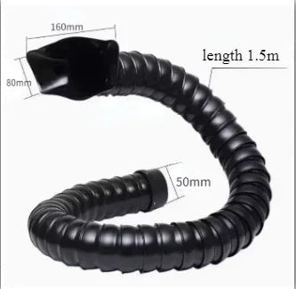 Flexible Smoke Exhaust Ventilator Pipe positioning bamboo tube suction air collector hood Industrial smoke extraction system