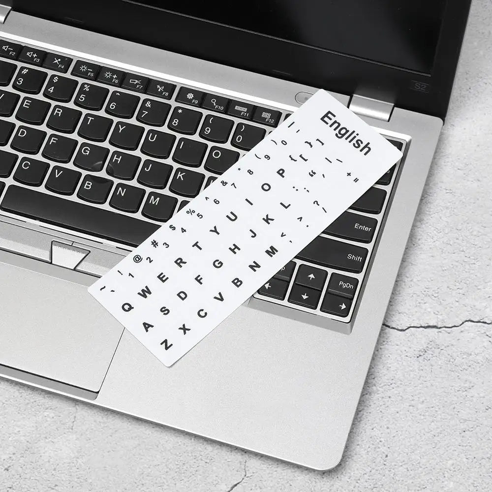 Non-slip Arabic Deutsch Spanish Keyboard Stickers Russian Letter Alphabet Layout English Wear-resistant Keyboard Covers