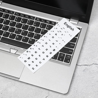 Non-slip Arabic Deutsch Spanish Keyboard Stickers Russian Letter Alphabet Layout English Wear-resistant Keyboard Covers