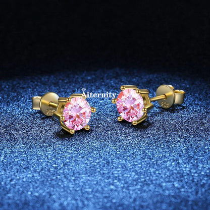 18K Plating Earrings S925 Sterling Silver D Color VVS1 Zircon Earring Stud for Women As Shinning As Diamond Wedding  Jewelry