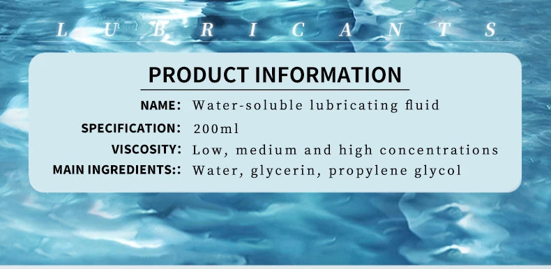 200ML Water-soluble Lubricants Easy To Clean lubricants oil gay anal sex lubricant Vagina massage oil Adult Sex product