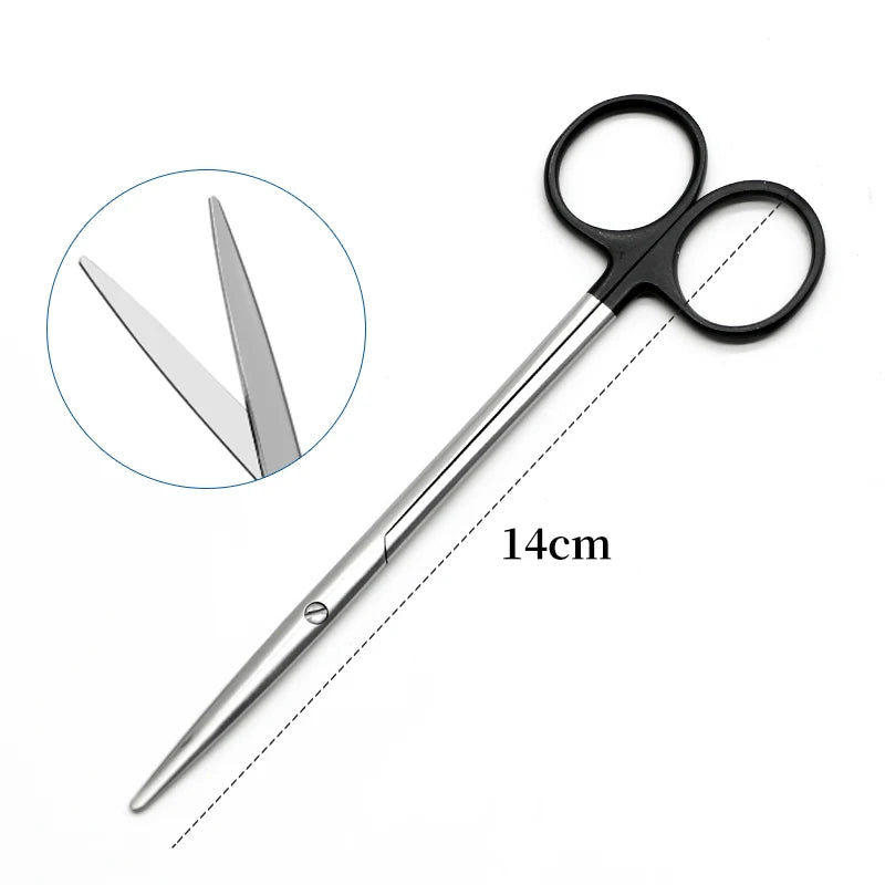 Cutting Tonsil Non-damaged Vocal Cord Cutter Straight Stainless Steel Black Handle Scissors Medical Instruments