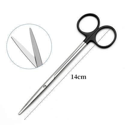 Cutting Tonsil Non-damaged Vocal Cord Cutter Straight Stainless Steel Black Handle Scissors Medical Instruments