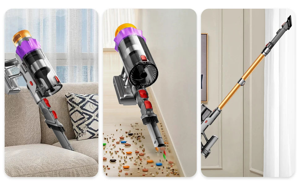 Daccormax 65KPa Cordless Stick Vacuum,Stick Vacuum with Smart Touch Screen,3-Speed Adjustable,Powerful Cleaning for Home