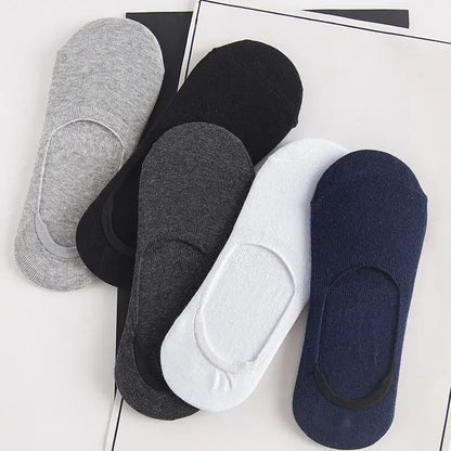Men Boat Cotton Socks Summer Autumn Non-slip Silicone Invisible Breathable Socks Male Ankle Sock Slippers Sports Socks