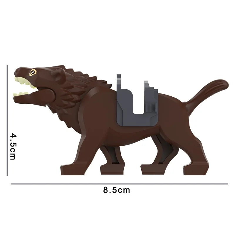 Building Block Toy Animal Series: Black Cat Dog Lion Tiger Elephant Children's Party Zoo Parent-child Interactive Holiday Gift