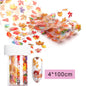 16Pc Holographic Nail Foil Set Starry Transfer 20*4cm Sticker Laser Flowers Leopard Mix Design Decal DIY Nail Art Decoration